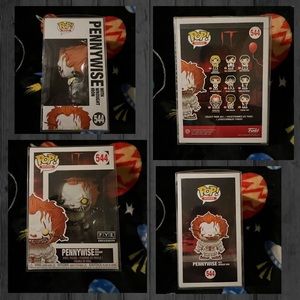 Funko Pop Movies Pennywise w/ Wrought Iron FYE EXCLUSIVE Figure #544 & PROTECTOR